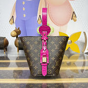 Colestore Louis Vuitton LV All In BB Monogram/Exotic Crocodile Fuchsia 16x18x12cm - 5