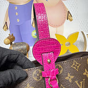 Colestore Louis Vuitton LV All In BB Monogram/Exotic Crocodile Fuchsia 16x18x12cm - 2