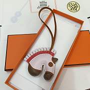 Colestore Hermes Charm Geegee Camail Lambskin Etoupe, Mauve Pale, Rose - 4