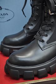 Colestore Prada Monolith brushed leather and Re-Nylon boots with pouch Black - 2