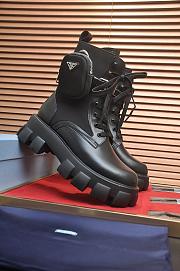 Colestore Prada Monolith brushed leather and Re-Nylon boots with pouch Black - 4