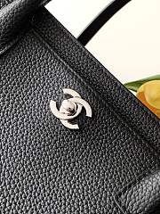 Colestore Chanel Cerf Tote Bag Grained Calfskin Black 17.5x32x13cm - 3