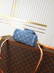 Colestore Louis Vuitton Nano Speedy Blue Denim 16×7.5×10cm - 6