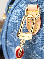Colestore Louis Vuitton Nano Speedy Blue Denim 16×7.5×10cm - 5