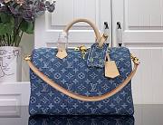 Colestore Louis Vuitton Speedy Soft 30 Blue Denim M14430 30 x 21 x 17cm - 1