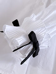 Colestore Valentino Ruffled Cuff Cotton Poplin Shirt – White - 6