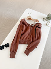 Colestore  Miu Miu Tobacco Cashmere Cardigan - 5
