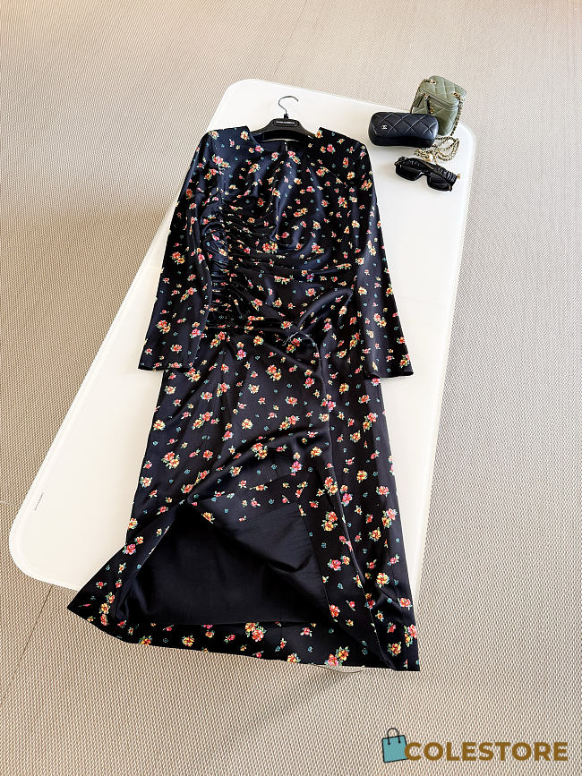 Colestore  Dolce & Gabbana Small floral-print charmeuse dress in Multicolor - 1