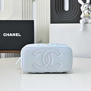 Colestore Chanel Classic Vanity Bag Light Blue Lambskin 17x9.5x8cm - 2