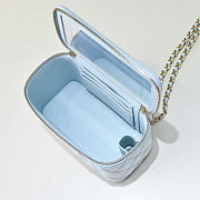 Colestore Chanel Classic Vanity Bag Light Blue Lambskin 17x9.5x8cm - 5