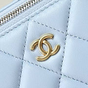 Colestore Chanel Classic Vanity Bag Light Blue Lambskin 17x9.5x8cm - 6