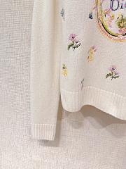 Colestore  Dior Dioramour Sweater Embroidered Pastel Dior Velvet Bloom Cashmere and Wool Knit - 5