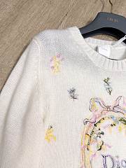 Colestore  Dior Dioramour Sweater Embroidered Pastel Dior Velvet Bloom Cashmere and Wool Knit - 4