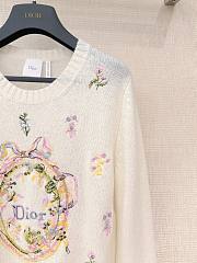 Colestore  Dior Dioramour Sweater Embroidered Pastel Dior Velvet Bloom Cashmere and Wool Knit - 2