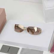 	 Colestore Miu Miu Runway Sunglasses Gold/Mirror Brown Lenses - 3