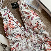 Colestore Chanel Floral Crisscross Plunging One Piece Swimsuit  - 4