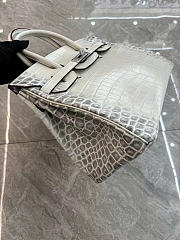 Colestore Hermès Birkin Himalaya Crocodile Pattern Bag In White size 30cm - 5