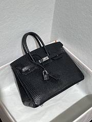 	 Colestore Hermès Birkin 25 Black Lizard Silver Hardware - 5