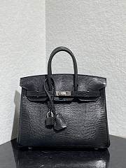 	 Colestore Hermès Birkin 25 Black Lizard Silver Hardware - 4