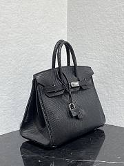 	 Colestore Hermès Birkin 25 Black Lizard Silver Hardware - 2