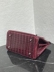 	 Colestore Hermès Birkin 25 Bordeaux Shiny Croco Silver Hardware  - 2