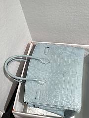 	 Colestore Hermès Birkin 30 Retourne Bleu Ciel Matte Croco Silver Hardware  - 5