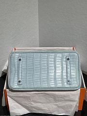 	 Colestore Hermès Birkin 30 Retourne Bleu Ciel Matte Croco Silver Hardware  - 4