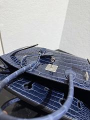 	 Colestore Hermès Birkin 30 Blue Sapphire Porosus Croco Silver Hardware - 3