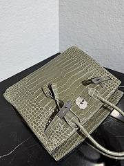 	 Colestore Hermès Birkin 30 Gris Tourterelle Shiny Porosus Crocodile Silver Hardware - 3