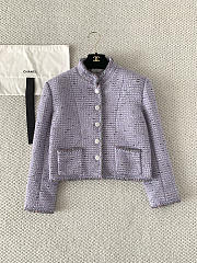Colestore Chanel Jacket   Cotton tweed & Sequins  Lilac - 1