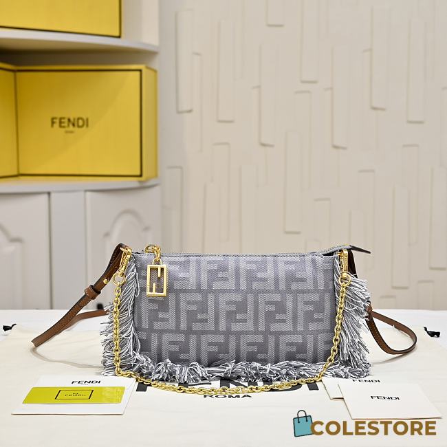 Colestore  Fendi Baguette Tissu Bleu 20x3x12cm - 1