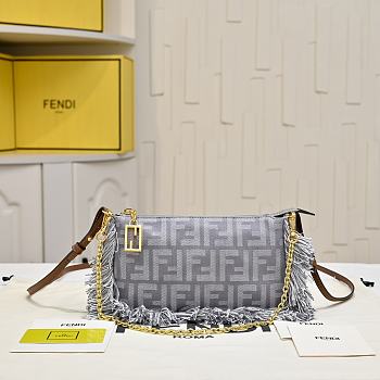 Colestore  Fendi Baguette Tissu Bleu 20x3x12cm