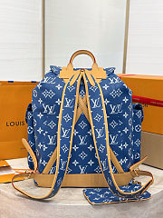 Colestore Louis Vuitton Christopher P9 MM Backpack Blue 44x38x12.5cm - 4