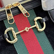 Colestore  Gucci Borsetto large boston bag in Black suede  38.5x22.5x13cm - 2
