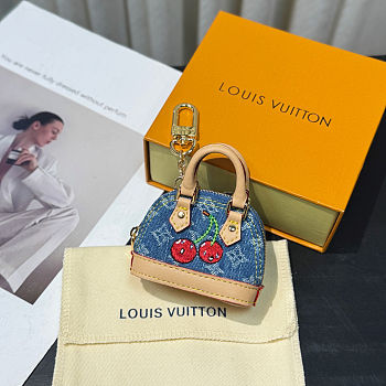 Colestore  Louis Vuitton LV x TM Micro Alma Denim Cerise Bag Charm 