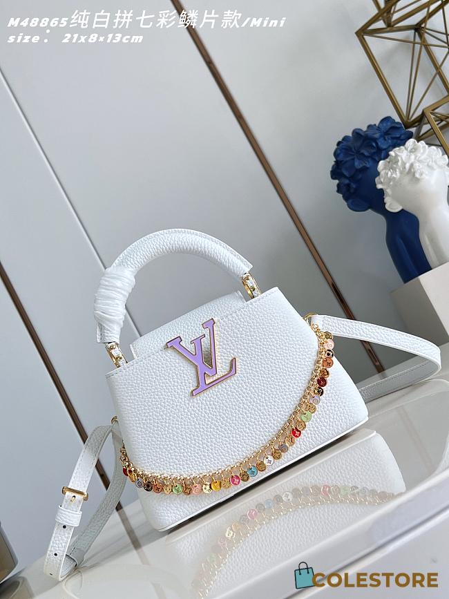 Colestore Louis Vuitton Confetti Collection Mini Capucines Taurillon Leather 21x14x8cm - 1