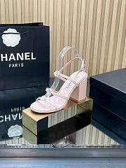Colestore Chanel Sandals Sheepskin Light Pink 95mm - 2