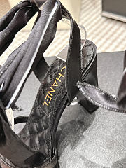 Colestore Chanel Sandals   Sheepskin & Silk  Black & White - 4