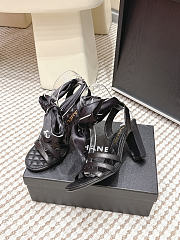 Colestore Chanel Sandals   Sheepskin & Silk  Black & White - 3