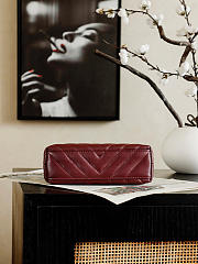 Colestore Chanel Mini Shopping Bag   Shiny Lambskin & Gold-Tone Metal  Burgundy  13 x 19 x 7cm - 6