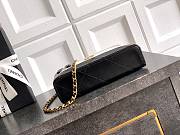 Colestore Chanel Vanity with Chain   Suede Calfskin, Shiny Lambskin & Gold-Tone Metal  Grey & Black  17 x 19.5 x 5cm - 3