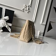 Colestore Chanel Small Shopping Bag   Lambskin & Gold-Tone Metal Beige 25x16x7.5cm - 5