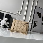Colestore Chanel Small Shopping Bag   Lambskin & Gold-Tone Metal Beige 25x16x7.5cm - 4