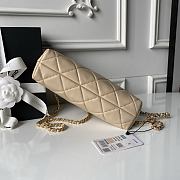 Colestore Chanel Small Shopping Bag   Lambskin & Gold-Tone Metal Beige 25x16x7.5cm - 3