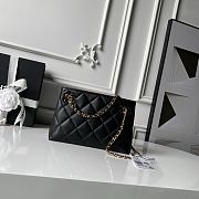 Colestore Chanel Small Shopping Bag   Lambskin & Gold-Tone Metal Black 25x16x7.5cm - 1