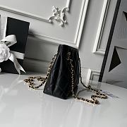 Colestore Chanel Small Shopping Bag   Lambskin & Gold-Tone Metal Black 25x16x7.5cm - 6