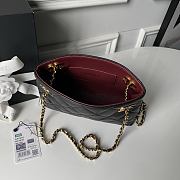 Colestore Chanel Small Shopping Bag   Lambskin & Gold-Tone Metal Black 25x16x7.5cm - 5