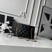 Colestore Chanel Small Shopping Bag   Lambskin & Gold-Tone Metal Black 25x16x7.5cm - 4