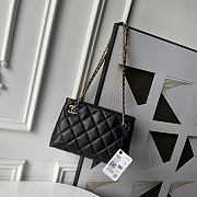 Colestore Chanel Small Shopping Bag   Lambskin & Gold-Tone Metal Black 25x16x7.5cm - 2