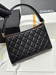Colestore Chanel Small Top Handle Bag Lambskin Gold-tone metal Black 23x14x7cm - 2